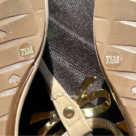 Kate Spade “Tracie” Bow Sandals in Natural Khaki | Size 7.5 | With Dust Bag - Picture 5 of 9